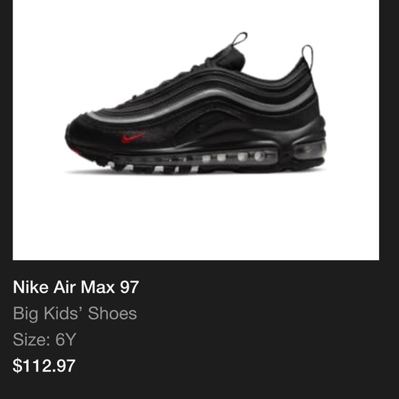 Nike Air Max 97 Black Boys size 6 , Women’s Size 7/7. - Picture 7 of 8